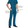 Cherokee Infinity Men Scrub Pants, 6 Pockets, Tapered Leg with Zip Fly Front and Inside Functional Drawstring Cargo – CK200A(Caribbean Blue)