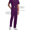 Cherokee Infinity Men Scrub Pants, 6 Pockets, Tapered Leg with Zip Fly Front and Inside Functional Drawstring Cargo – CK200A(Eggplant)