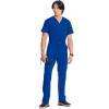 Cherokee Infinity Men Scrub Pants, 6 Pockets, Tapered Leg with Zip Fly Front and Inside Functional Drawstring Cargo – CK200A(Galaxy Blue)