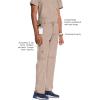 Cherokee Infinity Men Scrub Pants, 6 Pockets, Tapered Leg with Zip Fly Front and Inside Functional Drawstring Cargo – CK200A(Khaki)