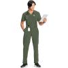 Cherokee Infinity Men Scrub Pants, 6 Pockets, Tapered Leg with Zip Fly Front and Inside Functional Drawstring Cargo – CK200A(Olive)