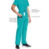 Cherokee Infinity Men Scrub Pants, 6 Pockets, Tapered Leg with Zip Fly Front and Inside Functional Drawstring Cargo – CK200A(Teal Blue)