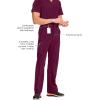 Cherokee Infinity Men Scrub Pants, 6 Pockets, Tapered Leg with Zip Fly Front and Inside Functional Drawstring Cargo – CK200A(Wine)