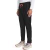Cherokee Infinity Mens Drawstring Straight Leg Scrub Pants Mid Rise Zip Fly, 6 Pockets, Rib-Knit Waistband – IN200A(Black)