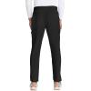 Cherokee Infinity Mens Drawstring Straight Leg Scrub Pants Mid Rise Zip Fly, 6 Pockets, Rib-Knit Waistband – IN200A(Black)