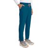 Cherokee Infinity Mens Drawstring Straight Leg Scrub Pants Mid Rise Zip Fly, 6 Pockets, Rib-Knit Waistband – IN200A(Caribbean Blue)