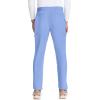 Cherokee Infinity Mens Drawstring Straight Leg Scrub Pants Mid Rise Zip Fly, 6 Pockets, Rib-Knit Waistband – IN200A(Ciel)