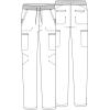 Cherokee Infinity Mens Drawstring Straight Leg Scrub Pants Mid Rise Zip Fly, 6 Pockets, Rib-Knit Waistband – IN200A(Hunter)