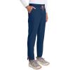 Cherokee Infinity Mens Drawstring Straight Leg Scrub Pants Mid Rise Zip Fly, 6 Pockets, Rib-Knit Waistband – IN200A(Navy)