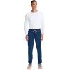 Cherokee Infinity Mens Drawstring Straight Leg Scrub Pants Mid Rise Zip Fly, 6 Pockets, Rib-Knit Waistband – IN200A(Navy)