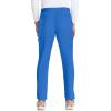 Cherokee Infinity Mens Drawstring Straight Leg Scrub Pants Mid Rise Zip Fly, 6 Pockets, Rib-Knit Waistband – IN200A(Royal)