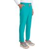 Cherokee Infinity Mens Drawstring Straight Leg Scrub Pants Mid Rise Zip Fly, 6 Pockets, Rib-Knit Waistband – IN200A(Teal Blue)