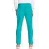 Cherokee Infinity Mens Drawstring Straight Leg Scrub Pants Mid Rise Zip Fly, 6 Pockets, Rib-Knit Waistband – IN200A(Teal Blue)