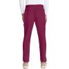 Cherokee Infinity Mens Drawstring Straight Leg Scrub Pants Mid Rise Zip Fly, 6 Pockets, Rib-Knit Waistband – IN200A(Wine)
