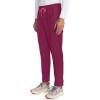 Cherokee Infinity Mens Drawstring Straight Leg Scrub Pants Mid Rise Zip Fly, 6 Pockets, Rib-Knit Waistband – IN200A(Wine)