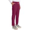 Cherokee Infinity Mens Drawstring Straight Leg Scrub Pants Mid Rise Zip Fly, 6 Pockets, Rib-Knit Waistband – IN200A(Wine)
