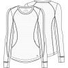 Cherokee Infinity Women Underscrubs Long Sleeve Knit Tee CK765(Pewter / Black)