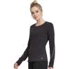 Cherokee Infinity Women Underscrubs Long Sleeve Knit Tee CK765(Pewter / Black)