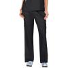 Cherokee Scrub Set for Women with Our Modern Classic fit V-Neck Top 4727 and Mid Rise Pull-On Cargo Pant 4005, Black- XS Top/XS Pant