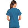 Cherokee Scrub Set for Women with Our Modern Classic fit V-Neck Top 4727 and Mid Rise Pull-On Cargo Pant 4005(Caribbean Blue)