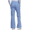 Cherokee Scrub Set for Women with Our Modern Classic fit V-Neck Top 4727 and Mid Rise Pull-On Cargo Pant 4005(Ciel)