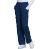 Cherokee Scrub Set for Women with Our Modern Classic fit V-Neck Top 4727 and Mid Rise Pull-On Cargo Pant 4005(Navy)
