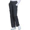 Cherokee Scrub Set for Women with Our Modern Classic fit V-Neck Top 4727 and Mid Rise Pull-On Cargo Pant 4005(Pewter)