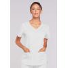 Cherokee Scrub Set for Women with Our Modern Classic fit V-Neck Top 4727 and Mid Rise Pull-On Cargo Pant 4005(White)