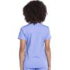Cherokee Women Scrub Set Modern Fit 3 Pocket V-Neck Top WW665 with 6 Pocket Mid Rise Straight Leg Pants WW170(Ciel)