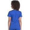 Cherokee Women Scrub Set Modern Fit 3 Pocket V-Neck Top WW665 with 6 Pocket Mid Rise Straight Leg Pants WW170(Galaxy Blue)