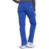 Cherokee Women Scrub Set Modern Fit 3 Pocket V-Neck Top WW665 with 6 Pocket Mid Rise Straight Leg Pants WW170(Galaxy Blue)