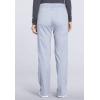 Cherokee Women Scrub Set Modern Fit 3 Pocket V-Neck Top WW665 with 6 Pocket Mid Rise Straight Leg Pants WW170(Grey)