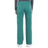 Cherokee Women Scrub Set Modern Fit 3 Pocket V-Neck Top WW665 with 6 Pocket Mid Rise Straight Leg Pants WW170(Hunter Green)