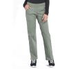 Cherokee Women Scrub Set Modern Fit 3 Pocket V-Neck Top WW665 with 6 Pocket Mid Rise Straight Leg Pants WW170(Olive)