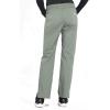 Cherokee Women Scrub Set Modern Fit 3 Pocket V-Neck Top WW665 with 6 Pocket Mid Rise Straight Leg Pants WW170(Olive)