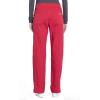 Cherokee Women Scrub Set Modern Fit 3 Pocket V-Neck Top WW665 with 6 Pocket Mid Rise Straight Leg Pants WW170(Red)