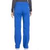 Cherokee Women Scrub Set Modern Fit 3 Pocket V-Neck Top WW665 with 6 Pocket Mid Rise Straight Leg Pants WW170(Royal)