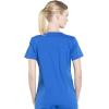 Cherokee Women Scrub Set Modern Fit 3 Pocket V-Neck Top WW665 with 6 Pocket Mid Rise Straight Leg Pants WW170(Royal)