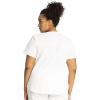 Cherokee Women Scrub Set Modern Fit 3 Pocket V-Neck Top WW665 with 6 Pocket Mid Rise Straight Leg Pants WW170(White)