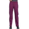 Cherokee Women Scrub Set Modern Fit 3 Pocket V-Neck Top WW665 with 6 Pocket Mid Rise Straight Leg Pants WW170(Wine)