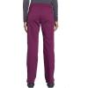 Cherokee Women Scrub Set Modern Fit 3 Pocket V-Neck Top WW665 with 6 Pocket Mid Rise Straight Leg Pants WW170(Wine)