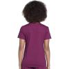 Cherokee Women Scrub Set Modern Fit 3 Pocket V-Neck Top WW665 with 6 Pocket Mid Rise Straight Leg Pants WW170(Wine)