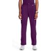 Cherokee Infinity Men Scrub Pants, 6 Pockets, Tapered Leg with Zip Fly Front and Inside Functional Drawstring Cargo – CK200A(Eggplant)