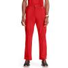 Cherokee Infinity Men Scrub Pants, 6 Pockets, Tapered Leg with Zip Fly Front and Inside Functional Drawstring Cargo – CK200A(Red)