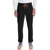 Cherokee Infinity Mens Drawstring Straight Leg Scrub Pants Mid Rise Zip Fly, 6 Pockets, Rib-Knit Waistband – IN200A(Black)