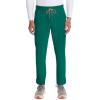 Cherokee Infinity Mens Drawstring Straight Leg Scrub Pants Mid Rise Zip Fly, 6 Pockets, Rib-Knit Waistband – IN200A(Hunter)