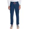 Cherokee Infinity Mens Drawstring Straight Leg Scrub Pants Mid Rise Zip Fly, 6 Pockets, Rib-Knit Waistband – IN200A(Navy)
