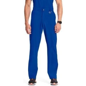 Cherokee Infinity Men Scrub Pants, 6 Pockets, Tapered Leg with Zip Fly Front and Inside Functional Drawstring Cargo – CK200A(Galaxy Blue)