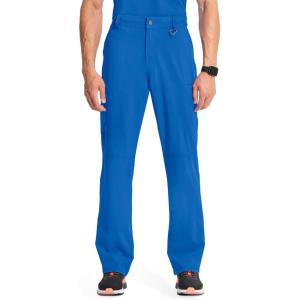 Cherokee Infinity Men Scrub Pants, 6 Pockets, Tapered Leg with Zip Fly Front and Inside Functional Drawstring Cargo – CK200A(Royal)