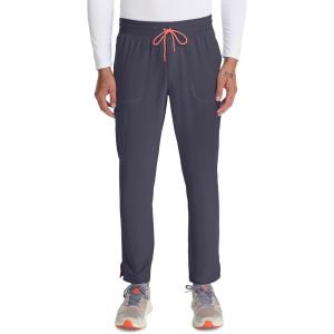 Cherokee Infinity Mens Drawstring Straight Leg Scrub Pants Mid Rise Zip Fly, 6 Pockets, Rib-Knit Waistband – IN200A(Pewter)